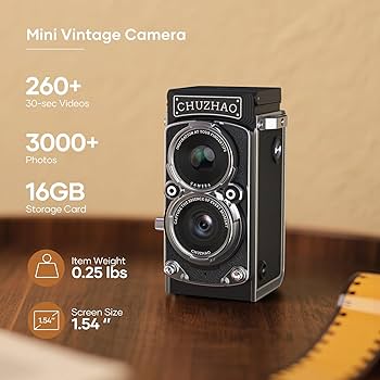 ミニレトロカメラ Amazon | ミニレトロカメラ デジタルトイカメラ 1.3インチ画面